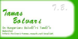 tamas bolvari business card